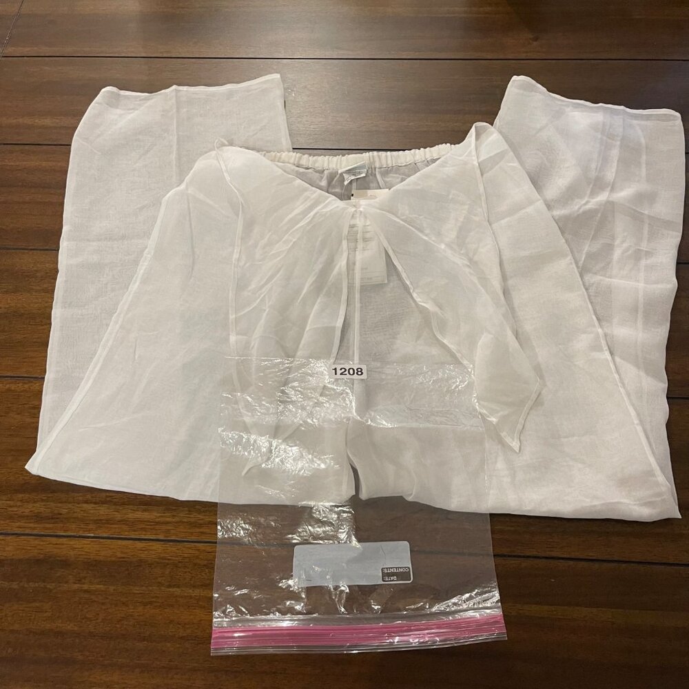 NWT Free by Gottex White Wide Leg Pants size medium new - Picture 11 of 11